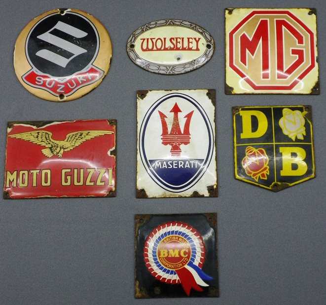 Lot 21 - Enamel door plaques