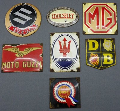 Lot 021 - Enamel door plaques