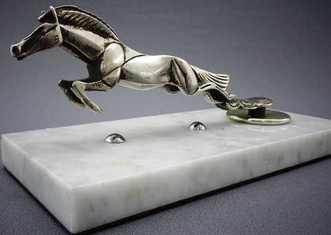 Lot 32 - Leaping horse mascot
