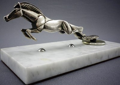 Lot 032 - Leaping horse mascot