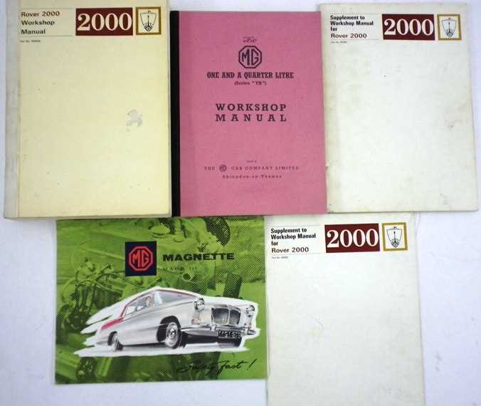 Lot 20 - Four workshop manuals