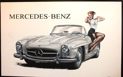 Lot 59 - Tony Upson 300SL Roadster canvas