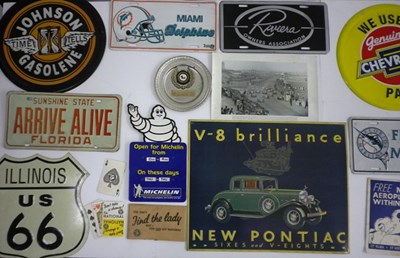 Lot 7 - Motoring signs and prints