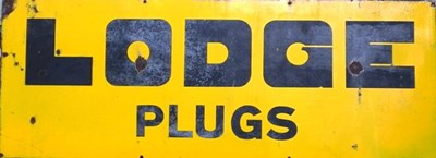 Lot 71 - Lodge spark plugs enamel sign