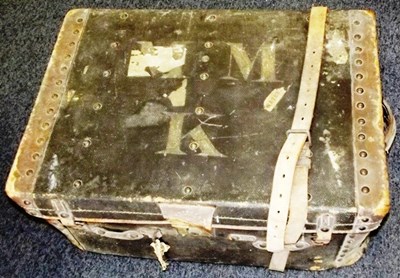 Lot 002 - Travelling trunk containing Amilcar & Senechal items