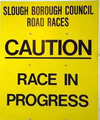 Lot 012 - Road signs & a collection of pit passes