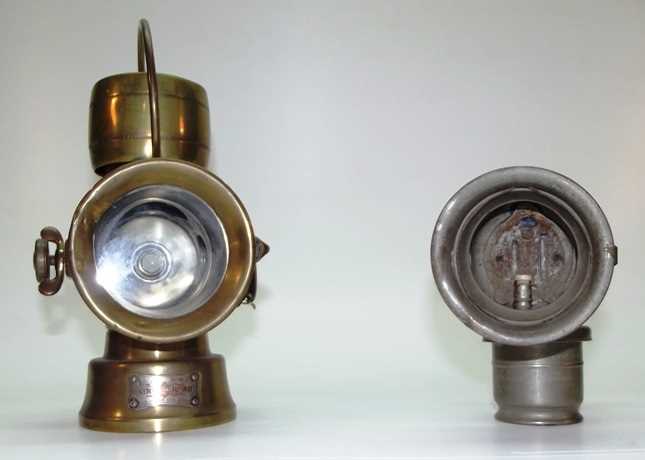 Lot 58 - Two Powell & Hammer brass lamps