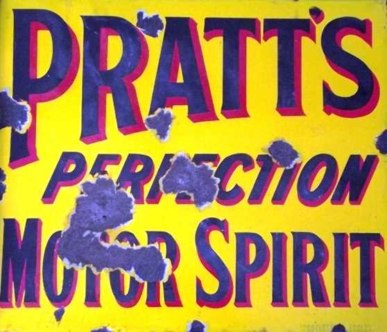 Lot 24 - Pratts Perfection enamel sign