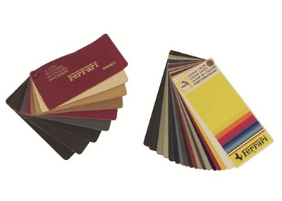 Lot 055 - Ferrari leather interior colour samples