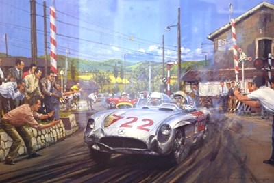 Lot 005 - Mercedes-Benz 300SLR signed limited edition print