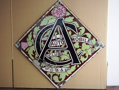 Lot 023 - Automobile Club  enamel sign