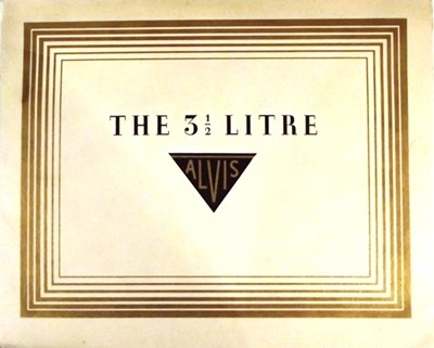 Lot 060 - Alvis 3 ½ litre brochure