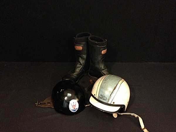 Lot 17 - Early crash helmets & motor-cycle boots