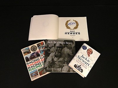 Lot 076 - Four signed motorsport books