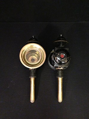 Lot 090 - Candle powered lamps