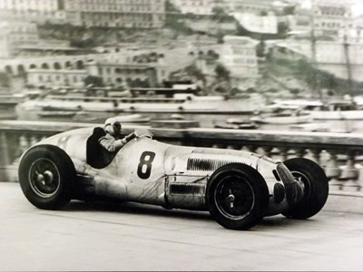 Lot 085 - Black and white Caracciola photo