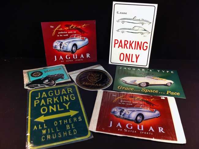 Lot 39 - 7 showroom signs Jag