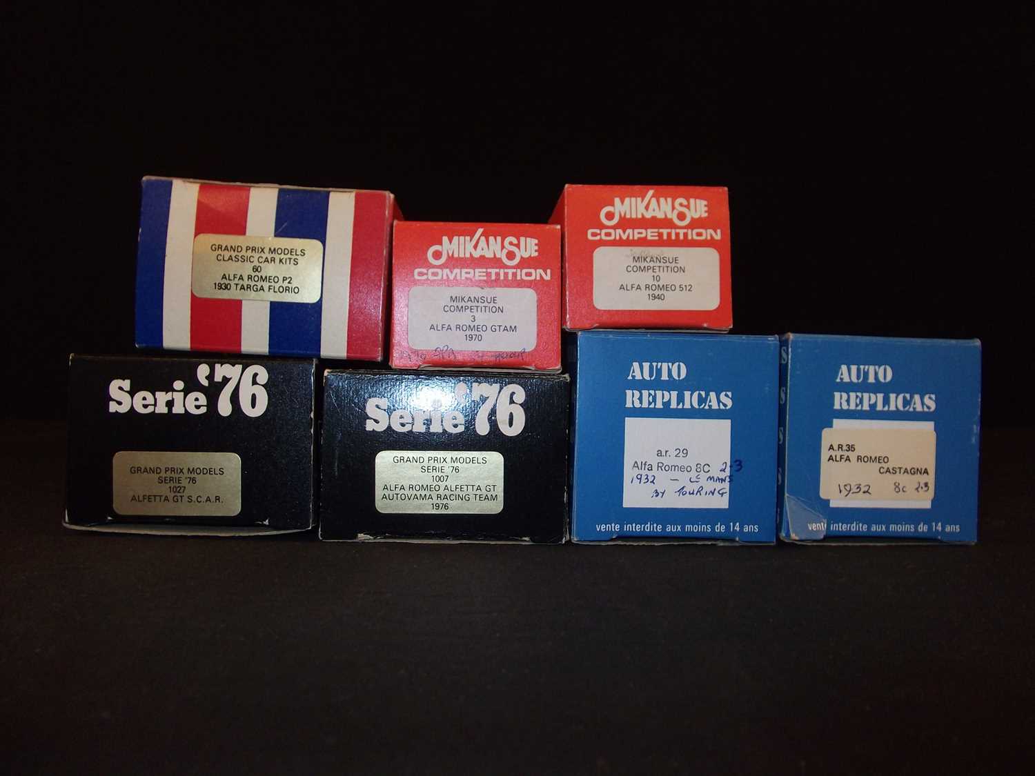 Lot 92 - Seven Alfa Romeo kits