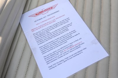 Lot 185 - 1957 Ford Thunderbird