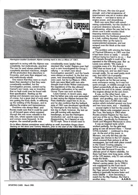 Lot 187 - 1962 Sunbeam Alpine 'Le Mans'
