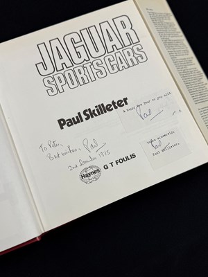 Lot Important historical multi signed Jaguar Sportscar book by key Jaguar people from 1970 to 1980 including Sir William Lyons