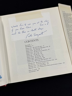 Lot Important historical multi signed Jaguar Sportscar book by key Jaguar people from 1970 to 1980 including Sir William Lyons