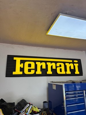 Lot Ferrari showroom sign