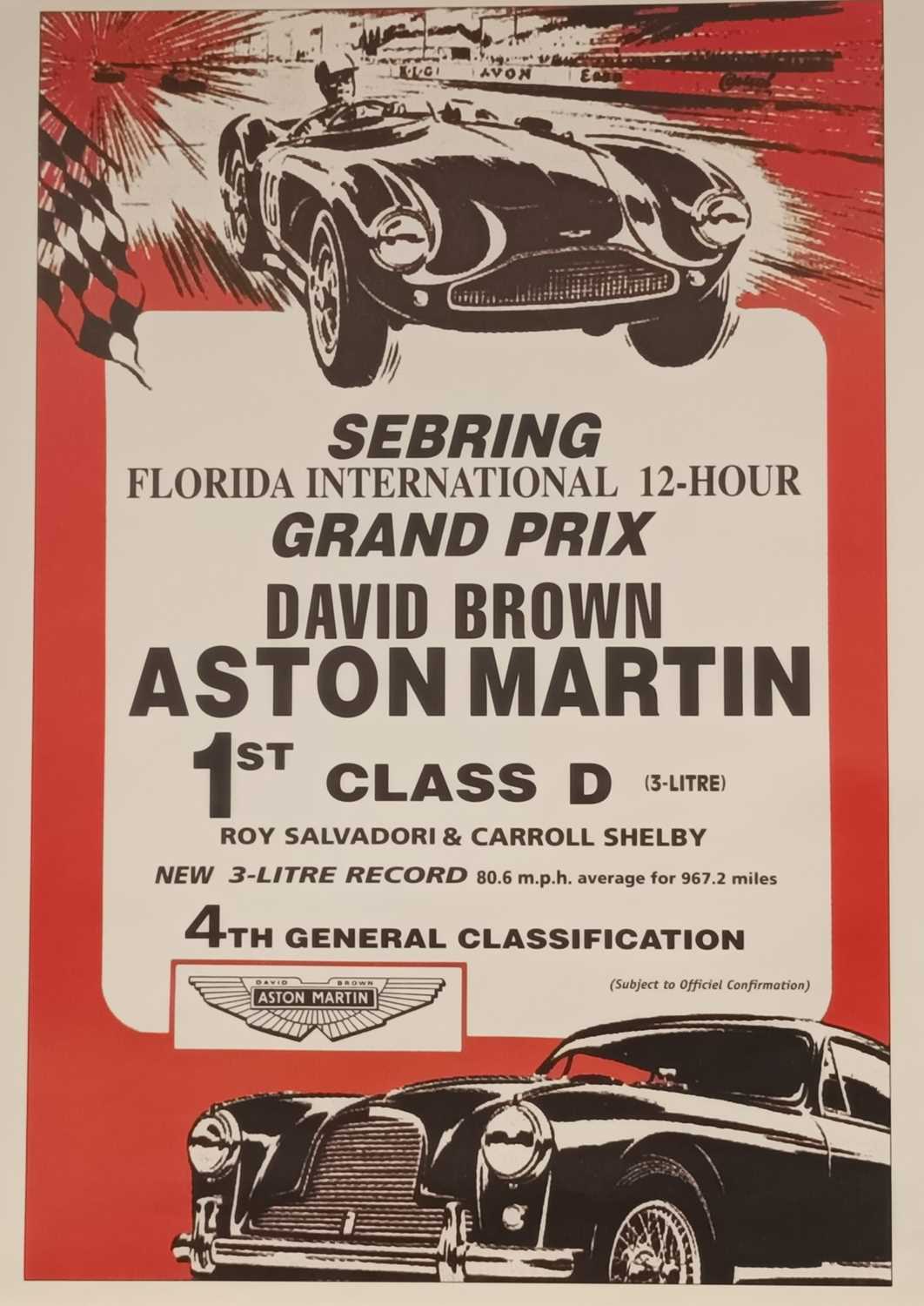 Lot Two Aston Martin Victory Posters