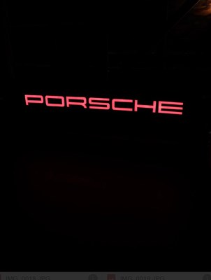 Lot Porsche showroom sign