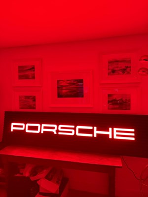 Lot Porsche showroom sign