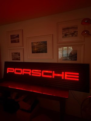 Lot Porsche showroom sign