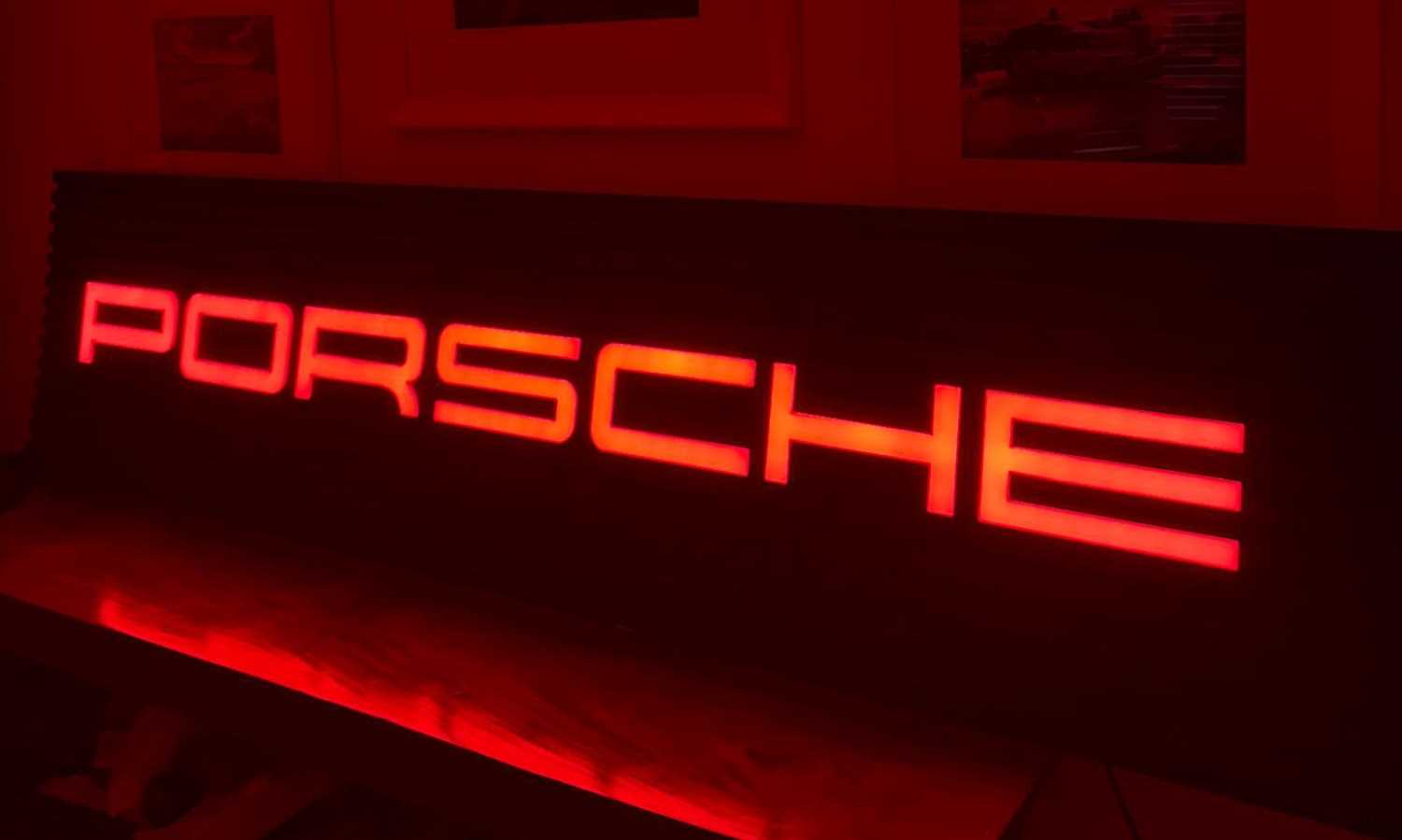 Lot Porsche showroom sign