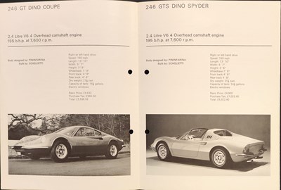 Lot 69 - Maranello Concessionaires Ferrari Sales Catalogue (1970s)