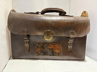 Lot 32 - Leather Tool Bag from an Edwardian-Vintage Rolls-Royce
