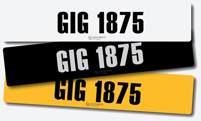 Lot 5 - Registration GIG 1875