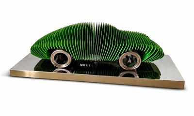 Lot 63 - Porsche 996 Sculpture on a Polished Stainless Steel Base