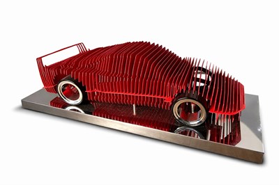 Lot 2 - Ferrari F40 Sculpture on a Polished Stainless Steel Base