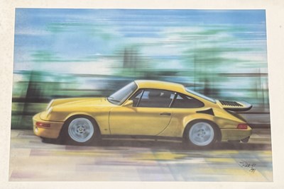 Lot 122 - Yellow Bird at the Nürburgring Print by J Dach