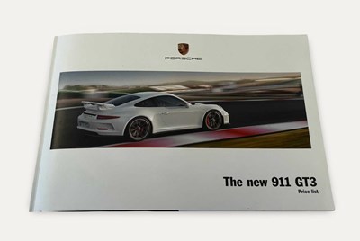 Lot 47 - Porsche 911 GT3 Pricelist & Postcards