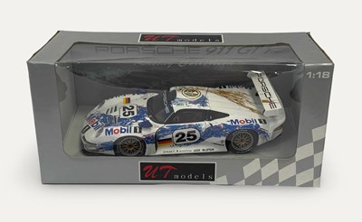 Lot 1 - Porsche GT1 1996 Le Mans winning model with plinth signed by drivers