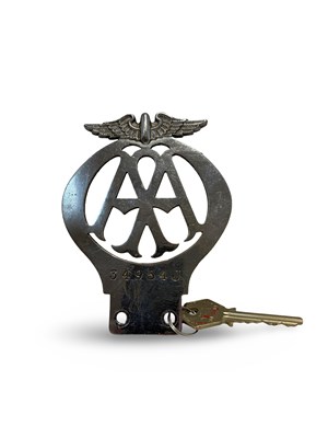Lot 14 - An Early Plated Brass AA Full-Member's Car Badge