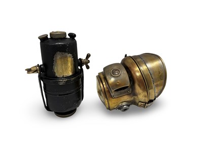 Lot 29 - Acetylene Lighting Set for a Veteran and Vintage Period Motorcycle