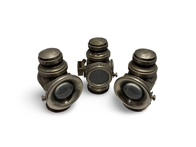 Lot 88 - Three DESMO Oil Powered Motor Lamps