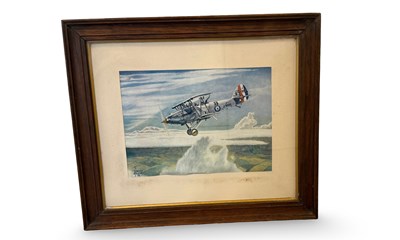 Lot 120 - Framed Drawing of a 1930's RAF Hawker Demon