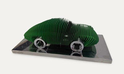 Lot 50 - Porsche 996 Sculpture on a Polished Stainless Steel Base
