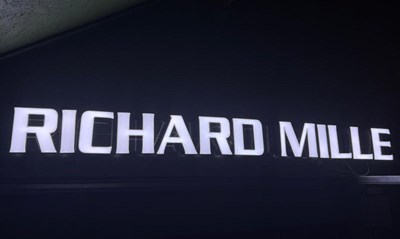 Lot 16 - Richard Mille Showroom Sign
