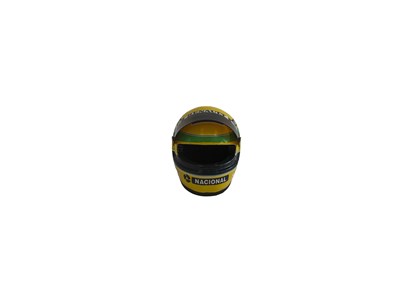 Lot Miniature Ayrton Senna Helmet Display Model