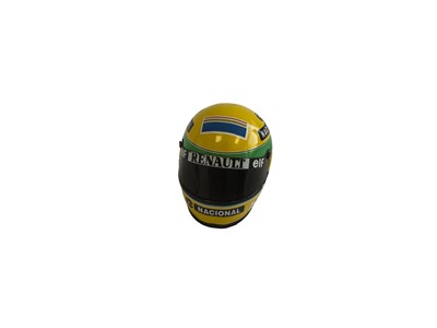 Lot Miniature Ayrton Senna Helmet Display Model