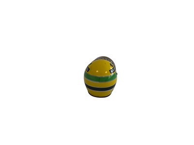Lot Miniature Ayrton Senna Helmet Display Model