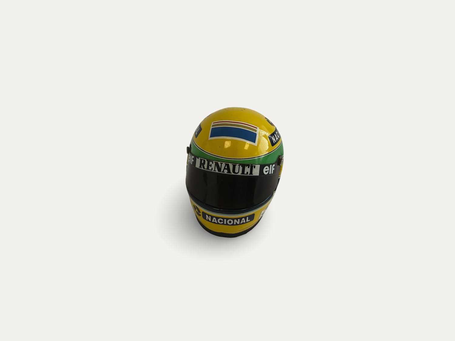 Lot Miniature Ayrton Senna Helmet Display Model